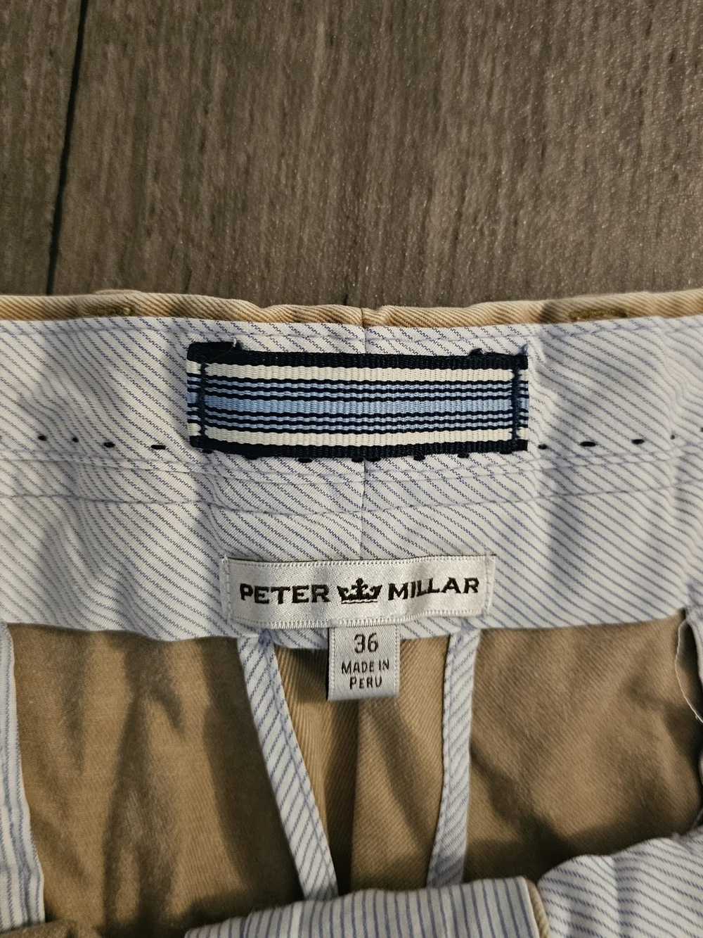 Peter Millar Tan Flat-Front Pima Cotton Shorts Gamecocks Size 36 {Bx7}